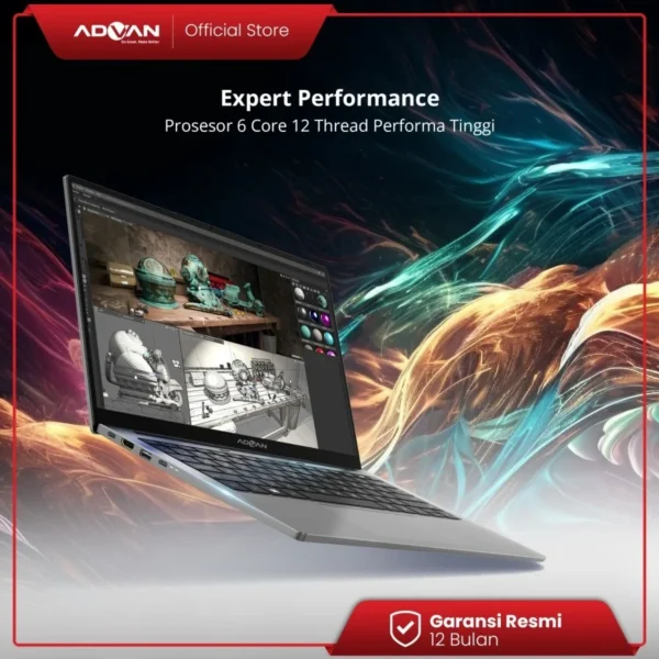 Advan Workplus, Ryzen 7 - 7735HS,16GB, 512GB SSD, AMD Graph, 14″ FHD, Win 11 Home