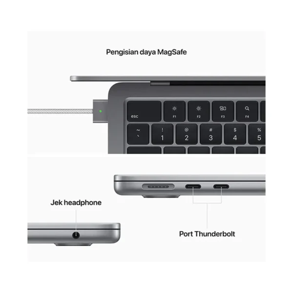 MacBook Air M2 13 Inch, 8 core CPU, 8 - 10 core GPU, 8GB - 16GB, 256GB - 512GB SSD, 13.6″ IPS, MacOS - Gambar 3