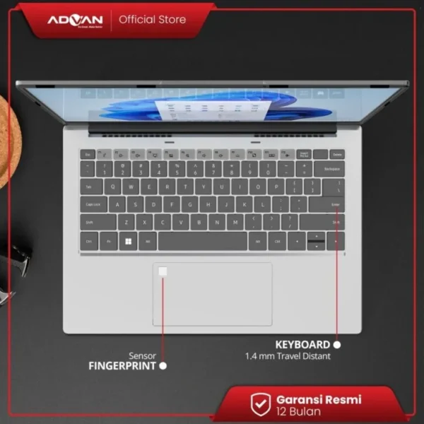 Advan Workplus, Ryzen 7 - 7735HS,16GB, 512GB SSD, AMD Graph, 14″ FHD, Win 11 Home - Gambar 3