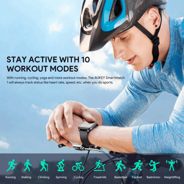 AUKEY SmartWatch 1 Pro Water Proof IP68 With Bluetooth Call AK SW-1P - Gambar 14
