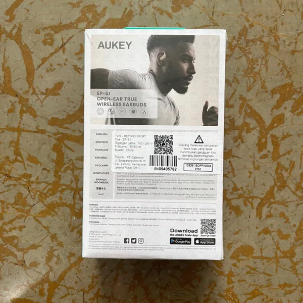 AUKEY Open Ear True Wireless Series Bluetooth With App Control IPX4 EP-S1 - Ivory - Gambar 13