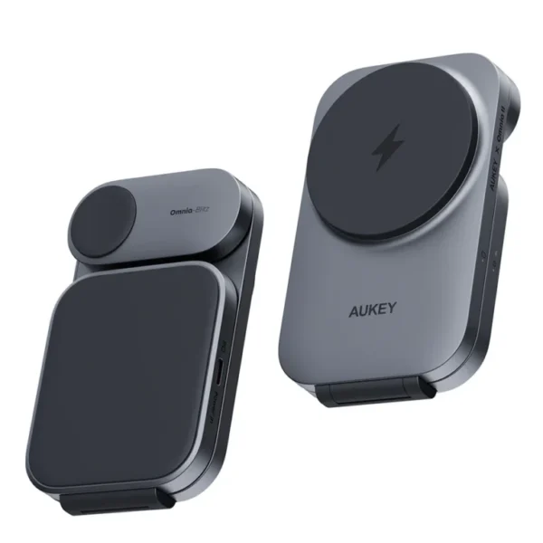AUKEY Magnetic Wireless Charger 15W 3 In 1 MFI With Port Type C LC-MC312