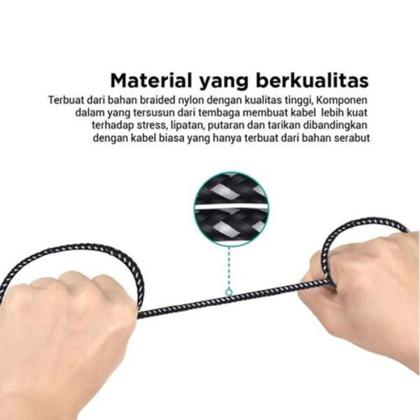 AUKEY Kabel Charger USB A To Micro Braided Nylon CB-BAM 1.2 Meter