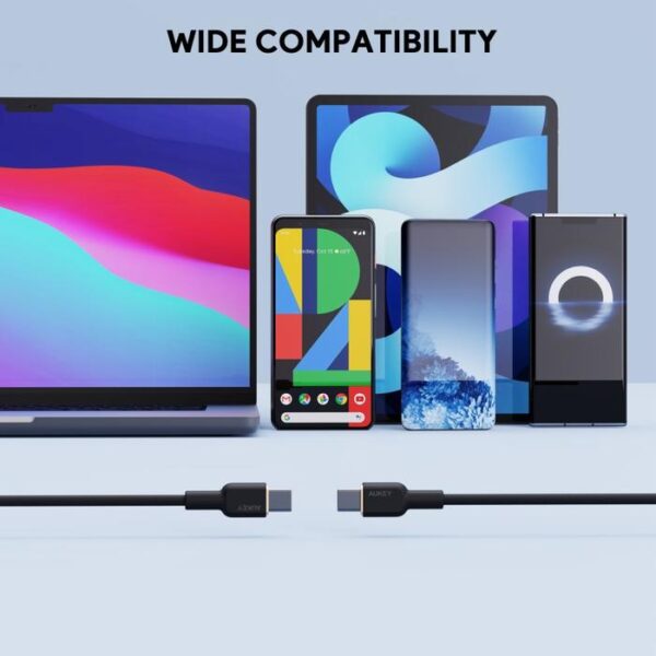 AUKEY Kabel Charger USB-C to USB-C Fast Charging 3A Up To 60W Braided Nylon 1.8M CB-NCC2