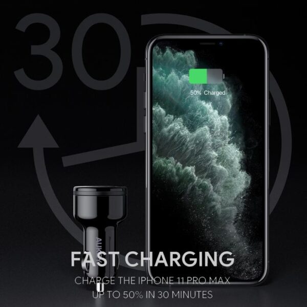 AUKEY 3-Port Car Charger Expedition series model CC-Y16-BK