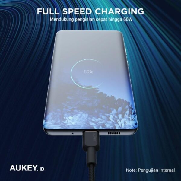 AUKEY Kabel Charger Type-C CB-NAC2 Braided Nylon USB-A to USB-C 1.8M