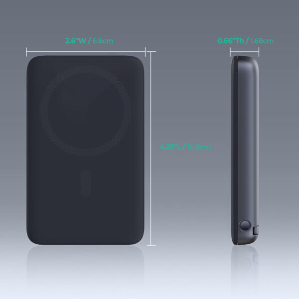 AUKEY Qi2 Magsafe Wireless Powerbank 6700mah USB-C 20W PD Slim Portable PB-MS05