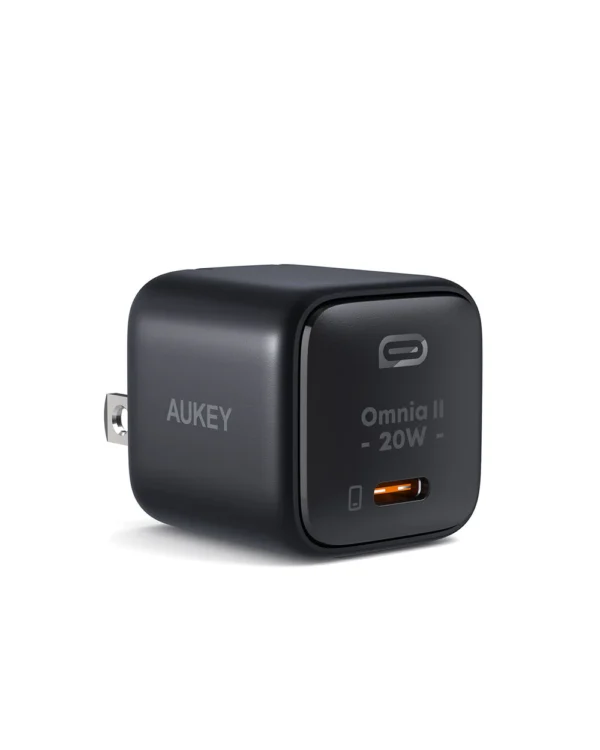 Aukey Charger Type C 20W GAN PD 3.0 Fast Charging Black & White PA-B1T - Gambar 2