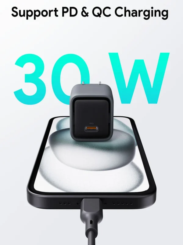 AUKEY Charger Type C 30W GAN III PD 3.0 PPS Super Fast Charging Comet 30W Series PA-C1 - Gambar 2