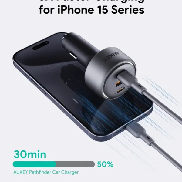 AUKEY CC-P4 Pathfinder Mix 3 165W Fast Charging Car Charger