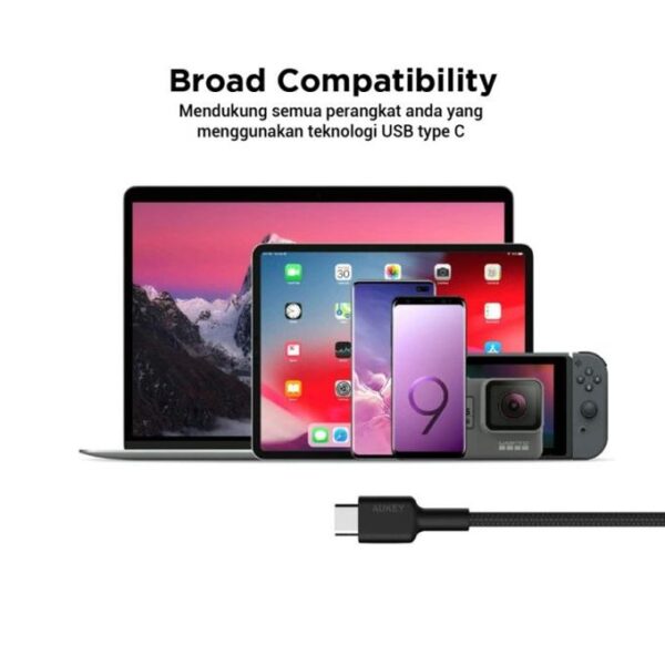 Aukey CB-CMD39 Kabel Charger Type A to C 0.3m+1m+2m+3m