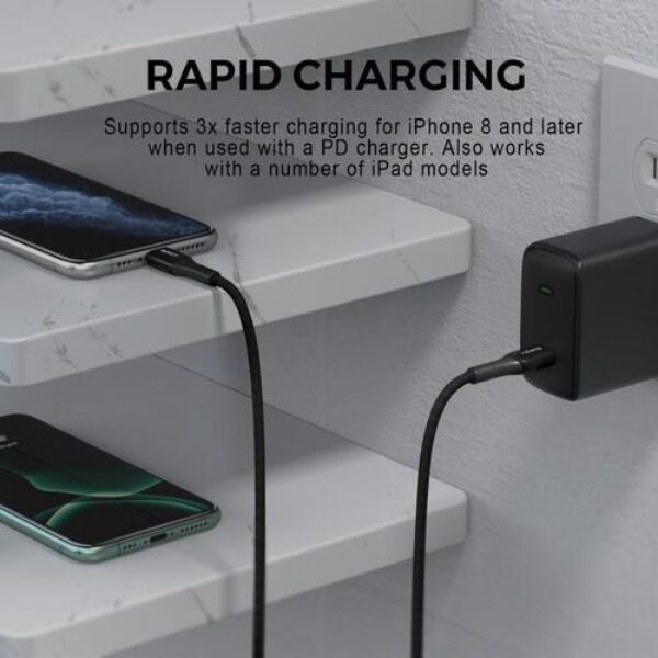 AUKEY Kabel Charger USB-C to Lightning MFI CB-AKL4 Kevlar Core 2M