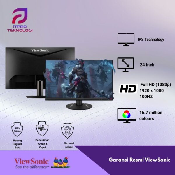 Monitor ViewSonic VX2416 [24 Inch FHD /100Hz]