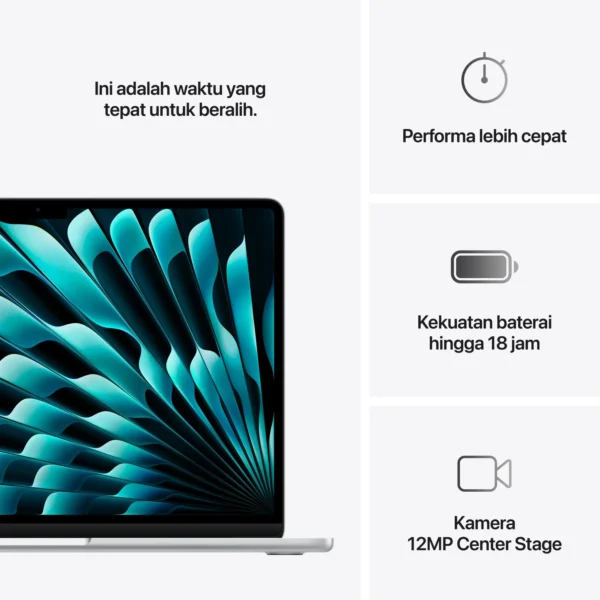 MacBook Air (MC654ID/A) Silver, 13 Inch, 10 core CPU, 10 core GPU, 24GB, 512GB SSD IPS, macOS - Gambar 11