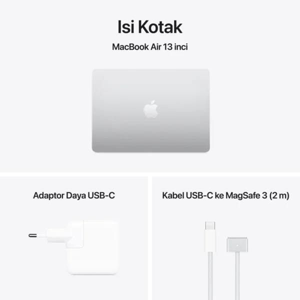 MacBook Air (MC654ID/A) Silver, 13 Inch, 10 core CPU, 10 core GPU, 24GB, 512GB SSD IPS, macOS - Gambar 12