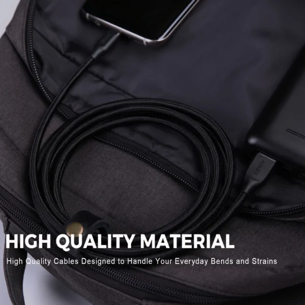 AUKEY Kabel Charger Type C CB-AC2 Braided Nylon USB A to USB-C 2M - Gambar 3
