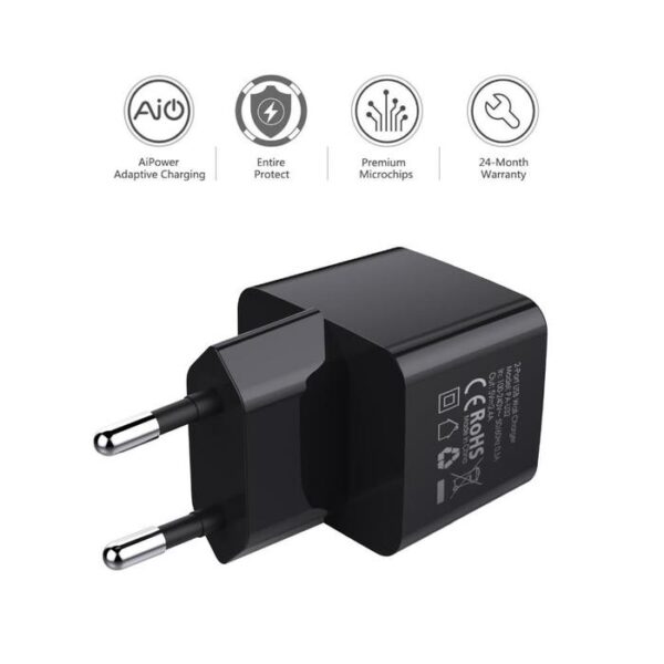 AUKEY Charger Dual Port USB A 12W PA-U32-BK - Gambar 3
