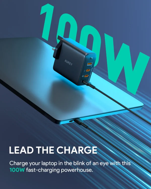AUKEY Charger Multi Port Type C 100W GAN PD 3.1 Fast Charging PA-B7S - Gambar 3