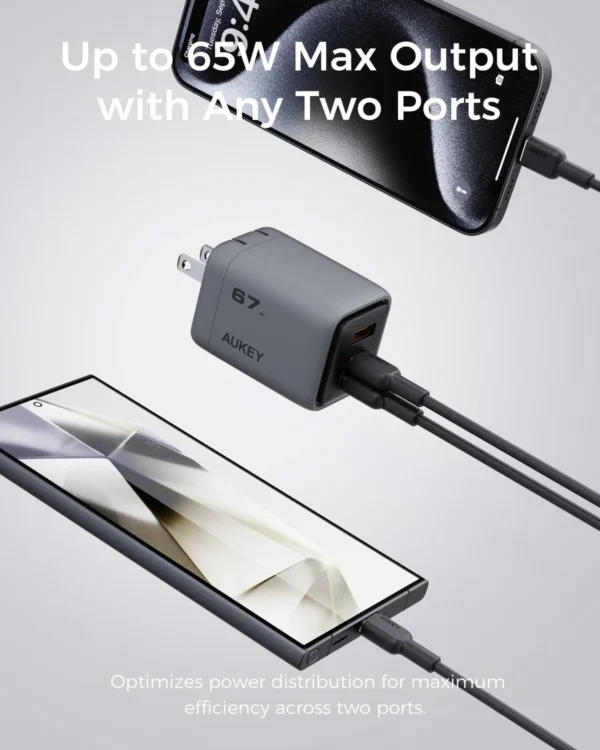 AUKEY Charger Type C 67W GAN III PD 3.0 PPS Super Fast Charging Comet Mix 3 67W Series PA-C3 - Gambar 3