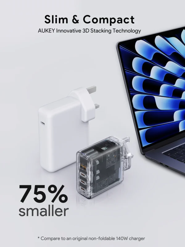 AUKEY Charger Type C 140W GAN III PD 3.0 PPS Super Fast Charging Comet Mix 4 140W Series PA-C6 - Gambar 3