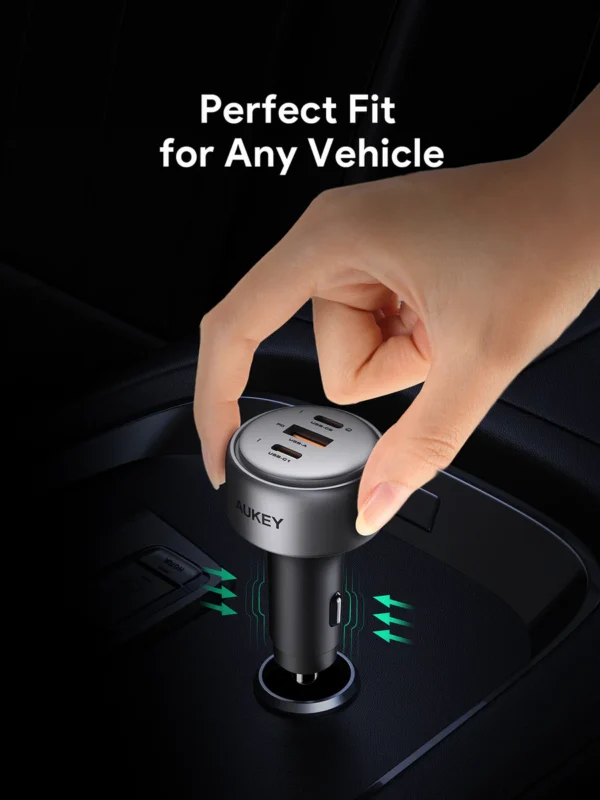 AUKEY CC-P4 Pathfinder Mix 3 165W Fast Charging Car Charger - Gambar 3
