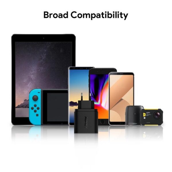 AUKEY Charger Dual Port USB A Quick Charge 3.0 36W PA-T16 Black - Gambar 4