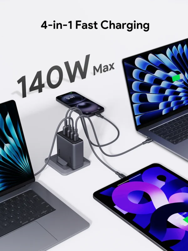 AUKEY Charger Type C 140W GAN III PD 3.0 PPS Super Fast Charging Comet Mix 4 140W Series PA-C6 - Gambar 4