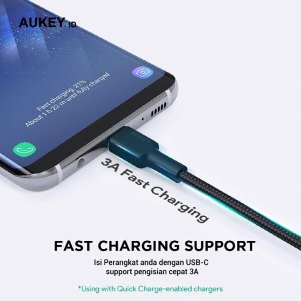 Aukey CB-CMD39 Kabel Charger Type A to C 0.3m+1m+2m+3m - Gambar 4