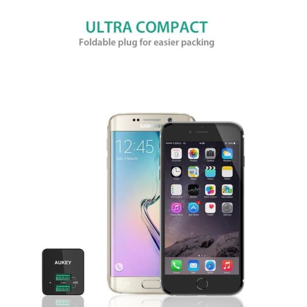 AUKEY Charger Dual Port USB A 12W PA-U32-BK - Gambar 5