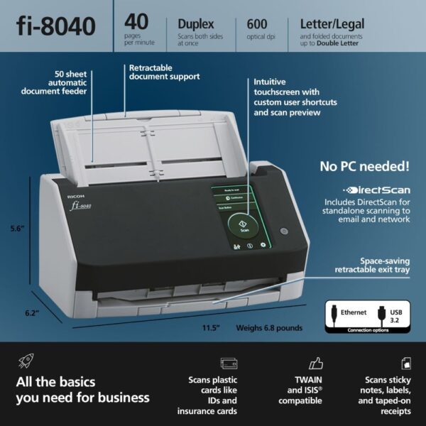 Scanner Ricoh fi-Series fi-8040 - Gambar 5