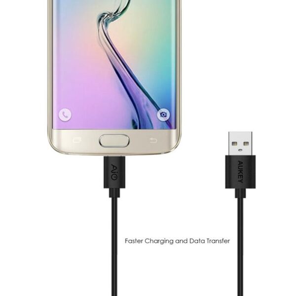 AUKEY Kabel Charger (5pcs) USB A To Micro PVC CB-D5 Black 3A - Gambar 5