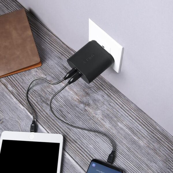 AUKEY Charger Dual Port USB A Quick Charge 3.0 36W PA-T16 Black - Gambar 6