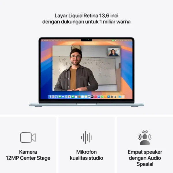 MacBook Air (MC654ID/A) Silver, 13 Inch, 10 core CPU, 10 core GPU, 24GB, 512GB SSD IPS, macOS - Gambar 6