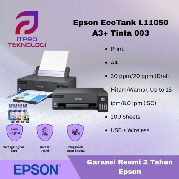 Printer Epson EcoTank L11050 A3+ Tinta 003 Wi-Fi Print Only