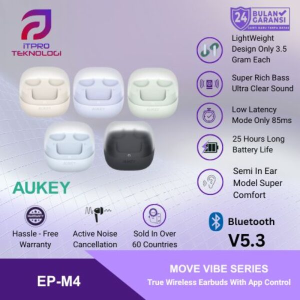 Aukey EP-M4 Move Vibe True Wireless Earbuds