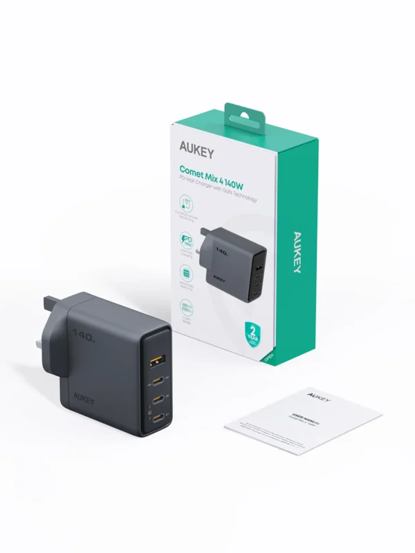 AUKEY Charger Type C 140W GAN III PD 3.0 PPS Super Fast Charging Comet Mix 4 140W Series PA-C6 - Gambar 7