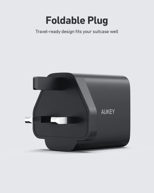 AUKEY Charger Dual Port Type C USB A 32W PD 3.0 Fast Charging PA-F3S - Gambar 7