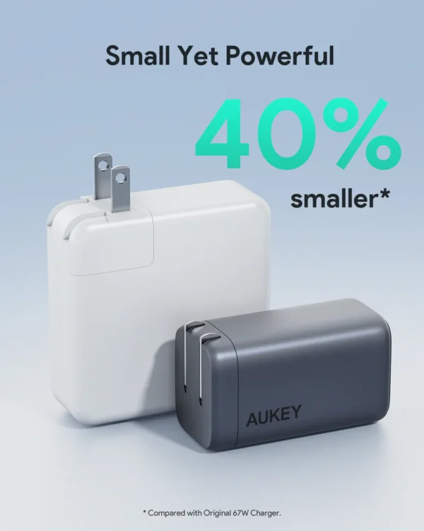 AUKEY Charger Multi Port Type C and USB A 67W GAN PD 3.0 PPS PA-B6U - Gambar 8