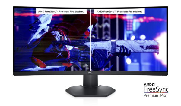Monitor Dell S3422DWG Curved Gaming Monitor [34 Inch WQHD / 144Hz] - Gambar 9