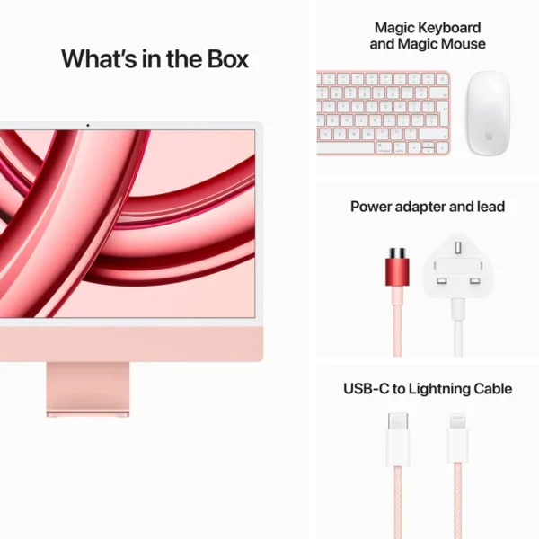 iMac (MCR24ID/A) Pink, 24-inch with Retina 4.5K display, M4, 10-core CPU, 10-core GPU, 24GB, 512GB SSD - Gambar 10