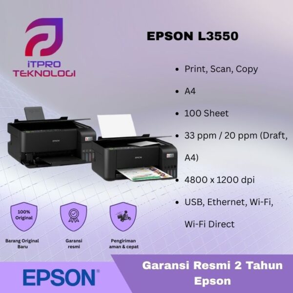 Printer Epson EcoTank L3550 (Print, Scan, Copy)